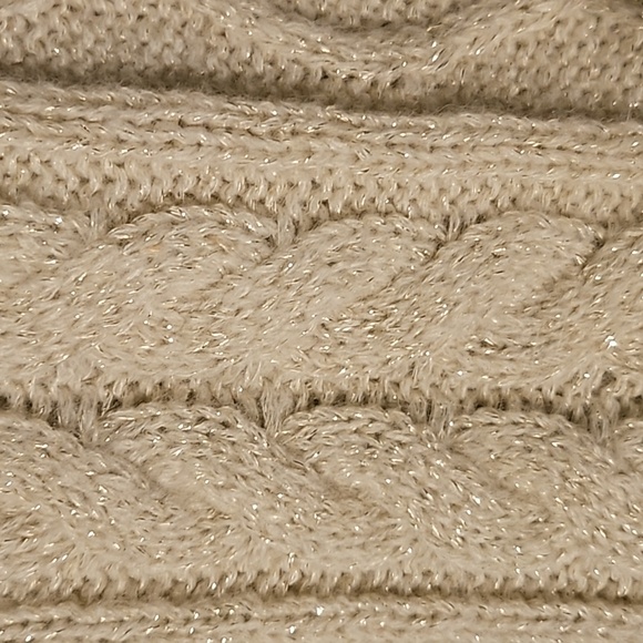 Talbots Large Cream Sparkle Cowl Neck Sweater - Picture 2 of 5